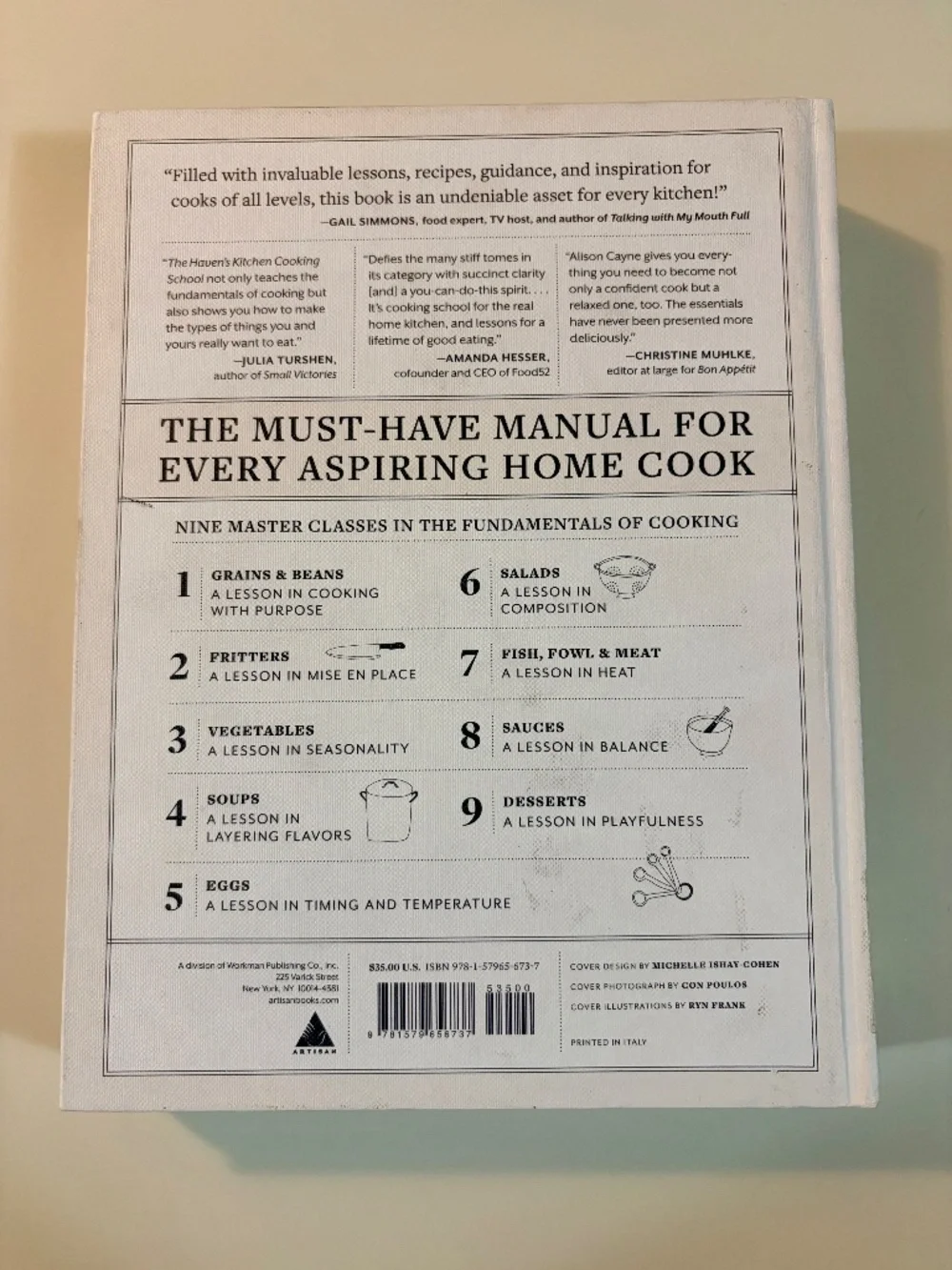 The Haven's Kitchen Cooking School Cookbook Hardcover Book